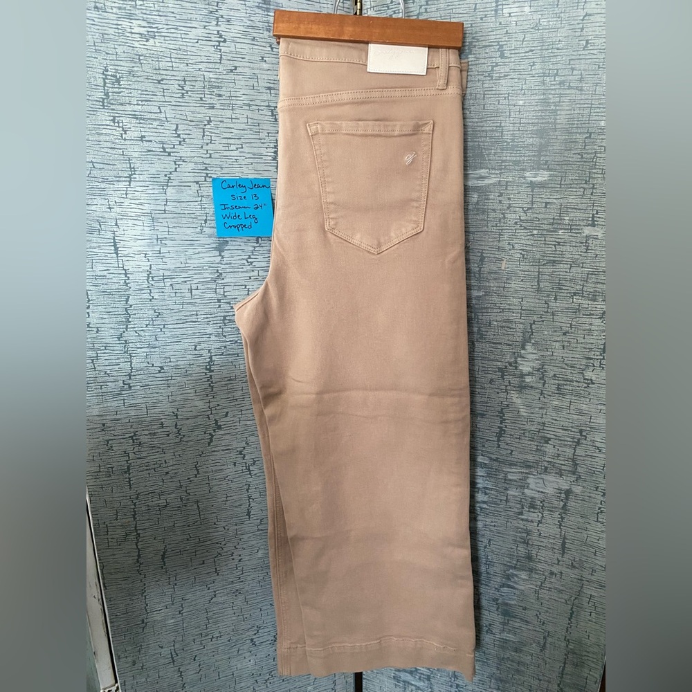 Women's Tan Cropped Jeans